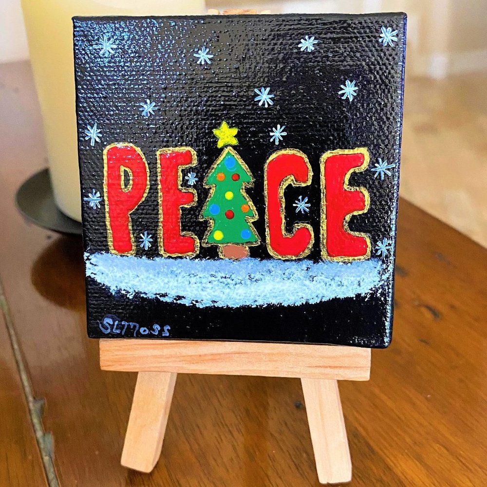 Original Painting Christmas Peace